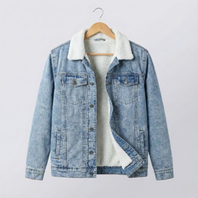 Premium Denim Sherpa Lined Jacket
