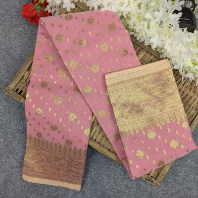 Half Silk Jamdani Saree (Black, Green, Pink, Lavender, Maroon )