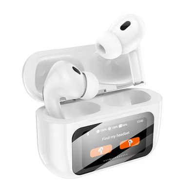 ANC Earbuds Touch Screen Display (White)