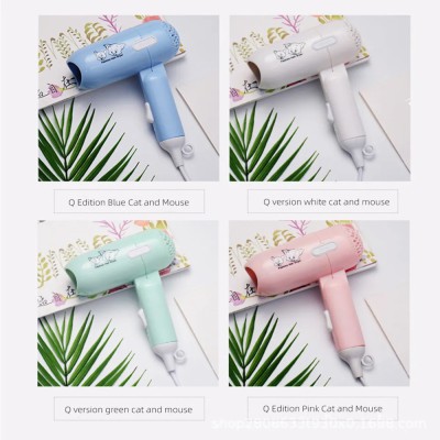 2024 Cartoon Fashion Hair Dryer for Children/Students/Dormitories/Travel Portable Foldable 2-speed Home Hair Dryer